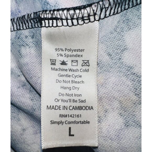 LuLaRoe Floral Short-Sleeve Fit & Flare Dress Pink Purple Large - Picture 4 of 5